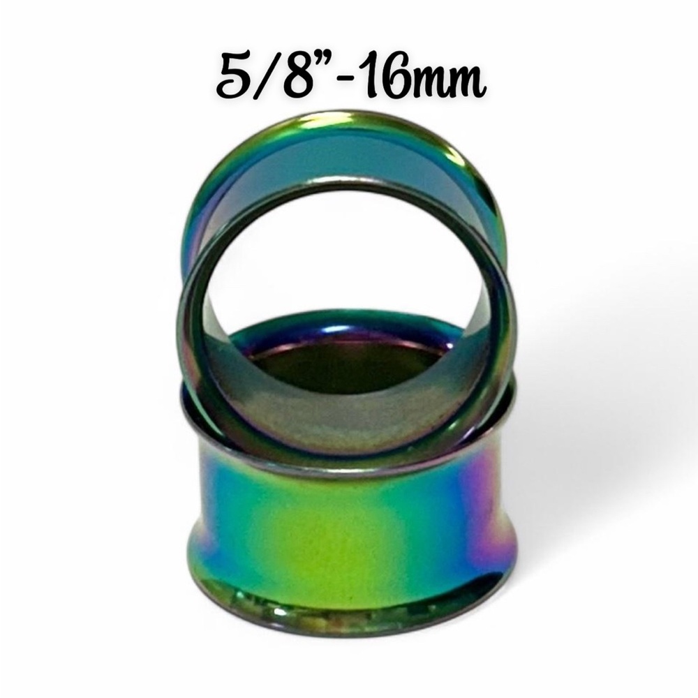 Iridescent Steel Tunnel Plugs 5/8"